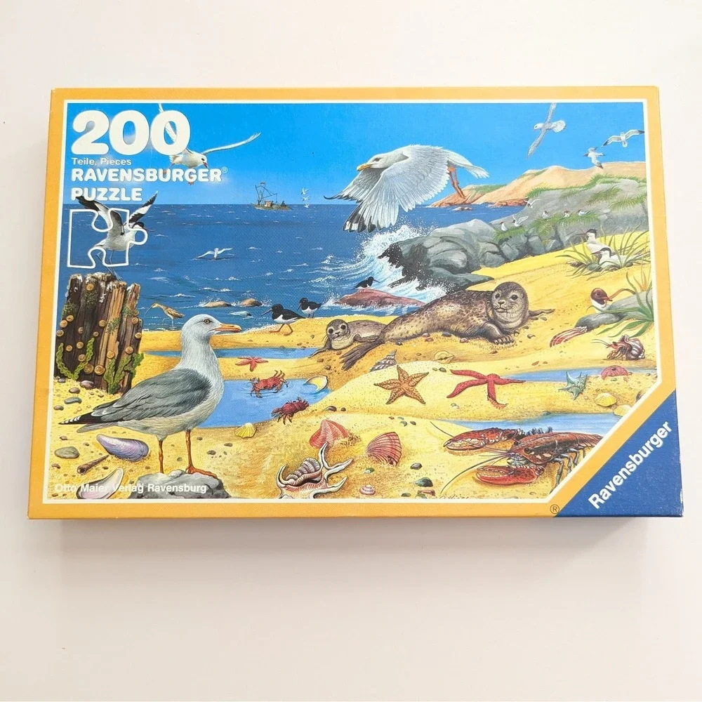 Vtg Otto Maier Verlag Scenic Children Ravensburger Puzzle Lot (60, 80, 200 pc)